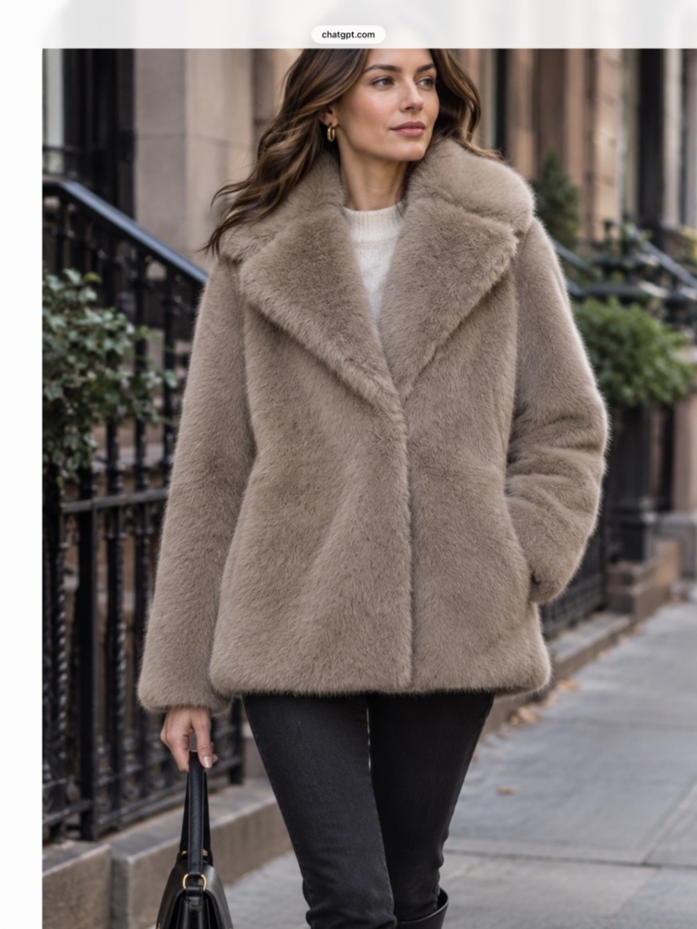 Avec les filles faux Fur Coat